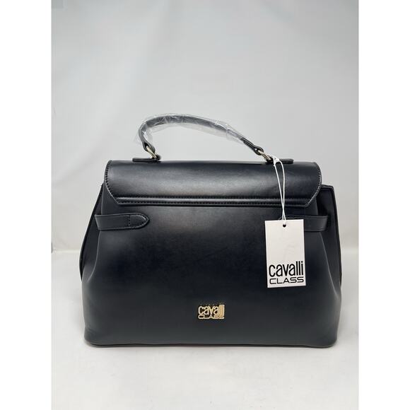 Cavalli Class Handbags - Cavalli Class Tatianal Large Top Handle Bag Black Dr. Bag Retail $118.00
